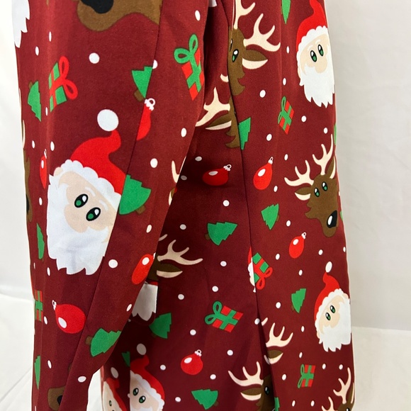 Oppo Suits Christmas Holiday Santa/ Rudolph Red Mens Suit Jacket - Picture 6 of 10